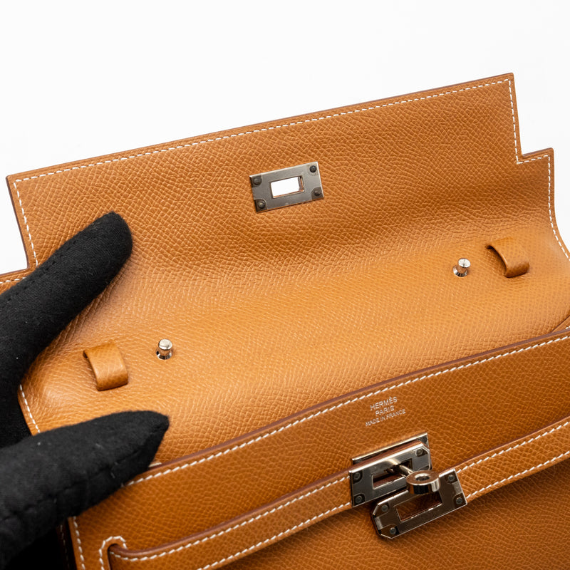 Hermes kelly to go epsom gold SHW stamp Z