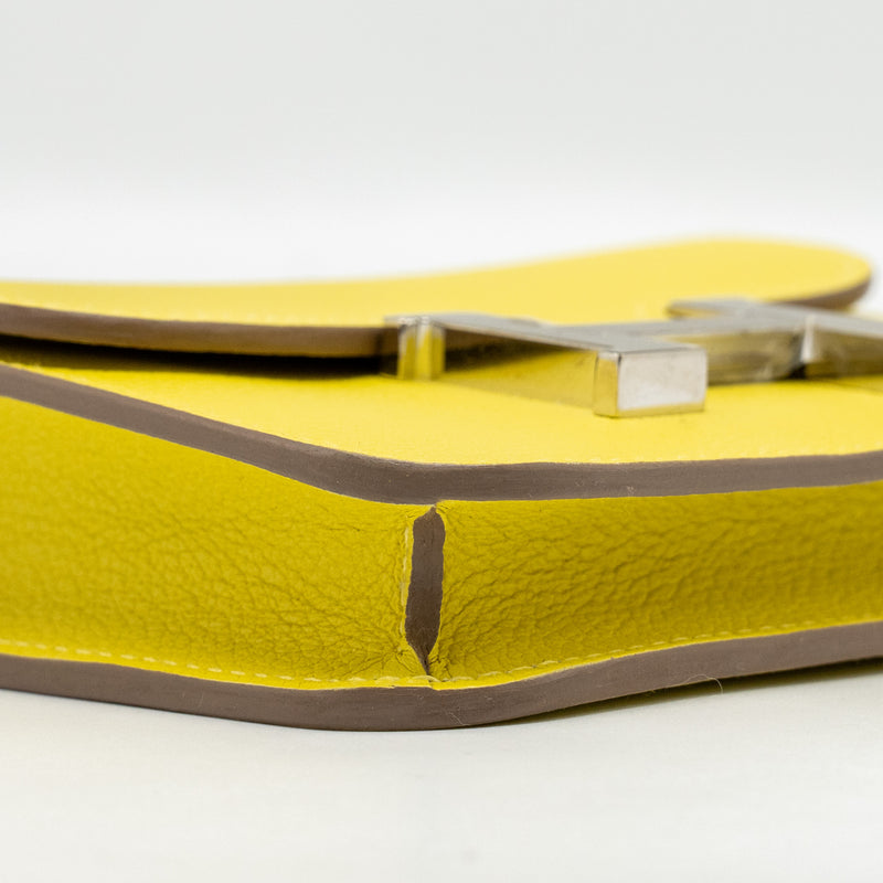 Hermes Constance Slim Evercolor Jaune Citron SHW Stamp B