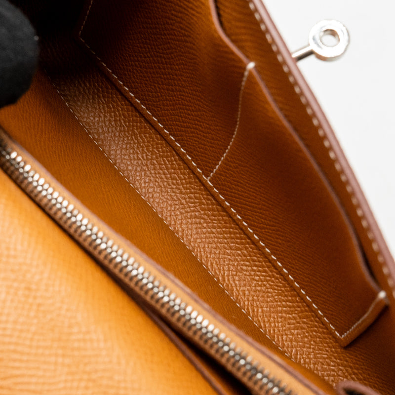 Hermes kelly to go epsom gold SHW stamp Z