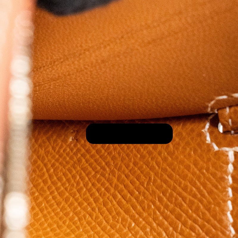 Hermes kelly to go epsom gold SHW stamp Z