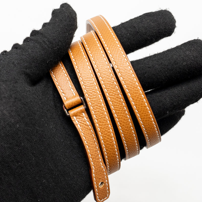 Hermes kelly to go epsom gold SHW stamp Z