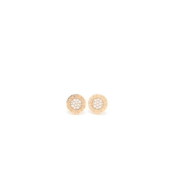 Bvlgari Single Earring Rose Gold Diamonds (Sell In A Set)