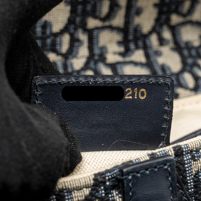 Dior Medium Saddle Bag Oblique Canvas Blue GHW