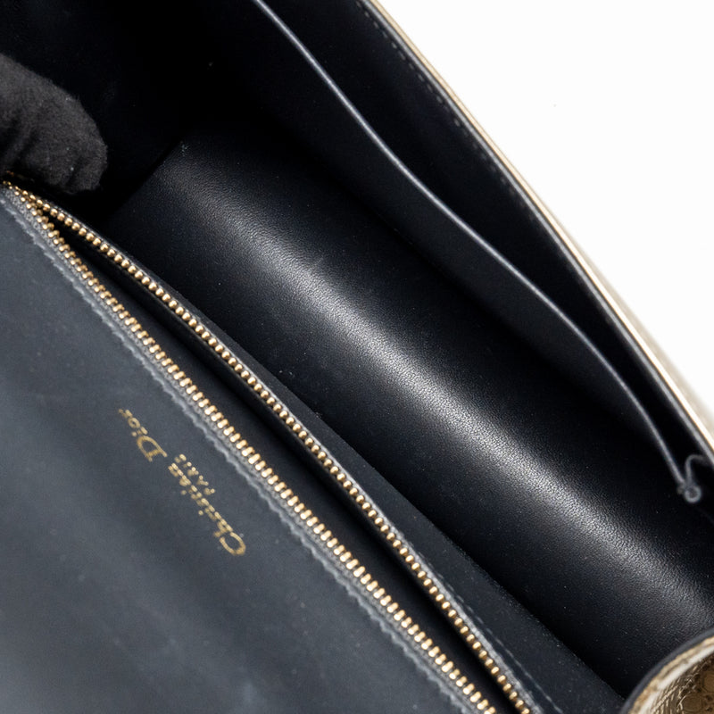 Dior Medium Diorama Metallic Calfskin Light Gold with LGHW
