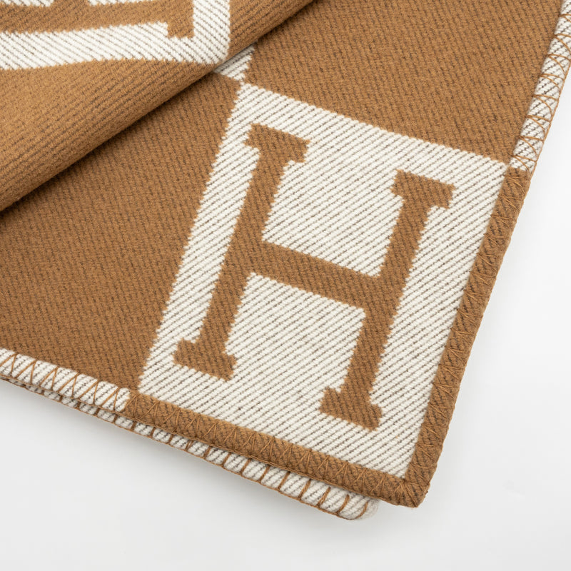 Hermes Avalon Thrown Blanket Camel