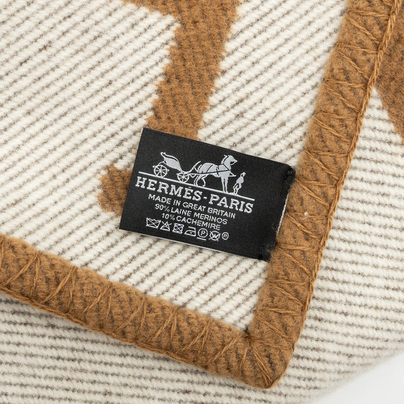 Hermes Avalon Thrown Blanket Camel