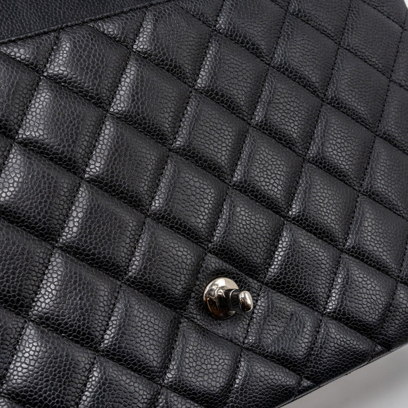 Chanel Jumbo Classic Single Flap Bag Caviar Black SHW