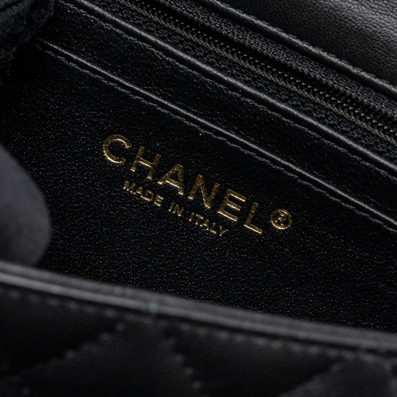 Chanel mini rectangular Flap Bag Lambskin Black LGHW