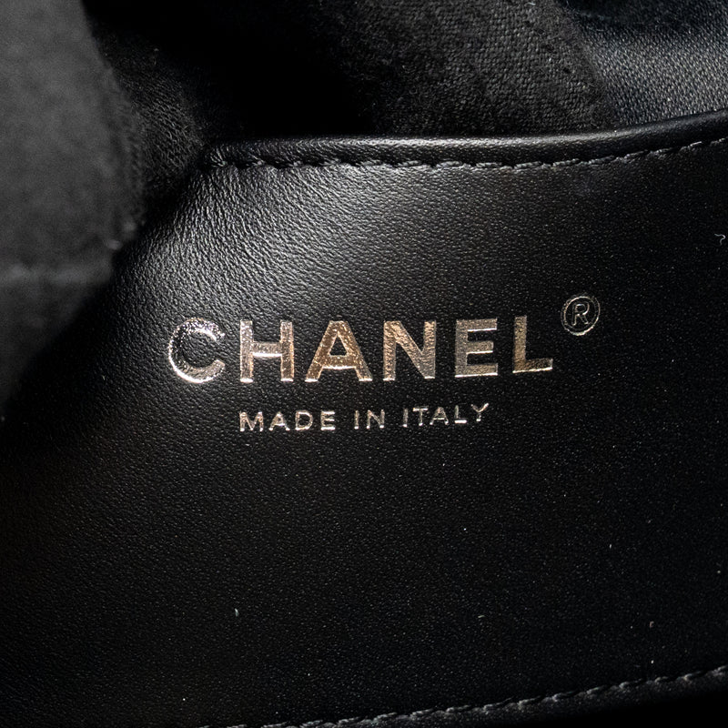 Chanel Mini 25 Bag Aged calfskin black Multicolour Hardware (microchip)