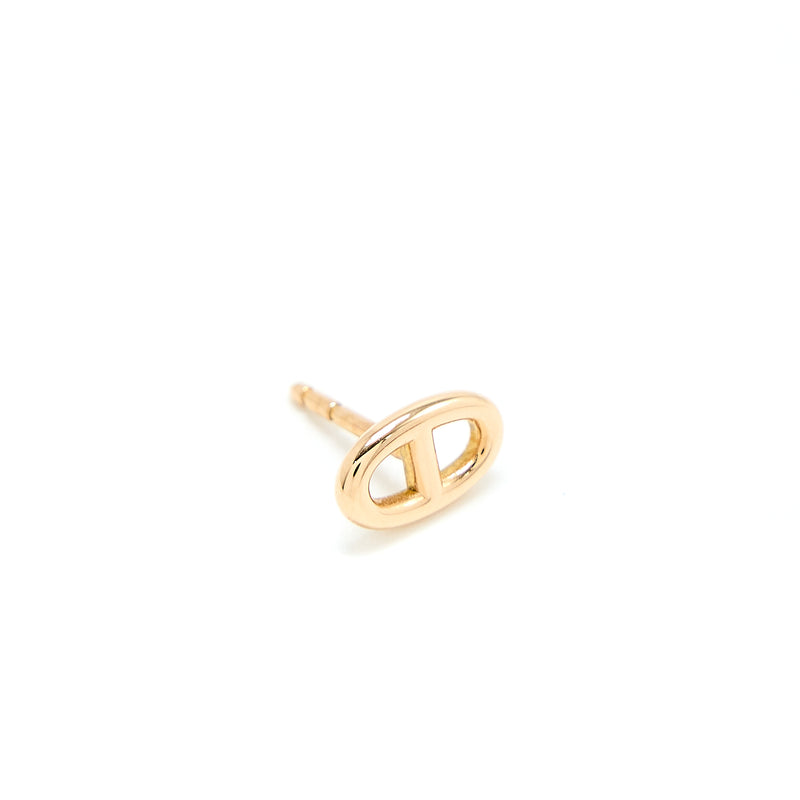 Hermes Very Small Model Chaine D’Ancre Earrings Rose Gold