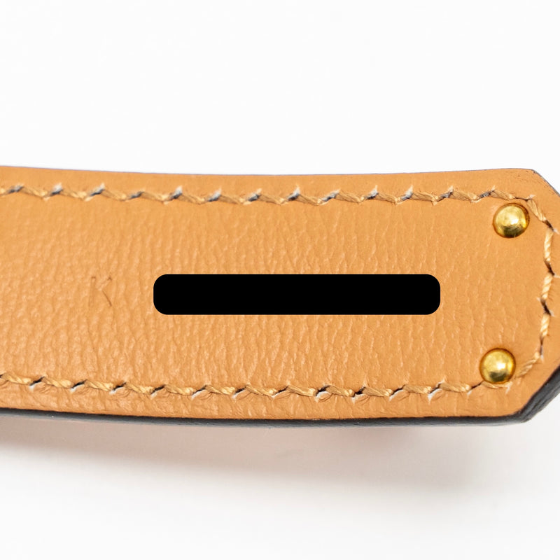 Hermes Kelly 18 Belt Epsom Etoupe RGHW Stamp K