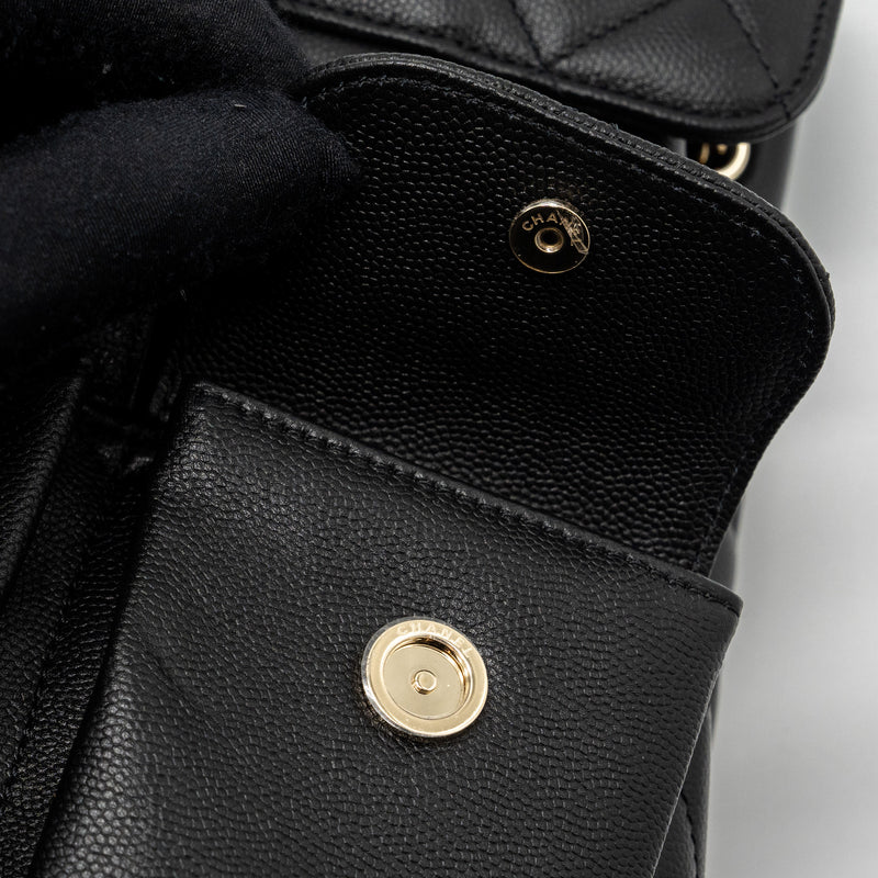 Chanel 22s mini backpack caviar black LGHW(Microchip)