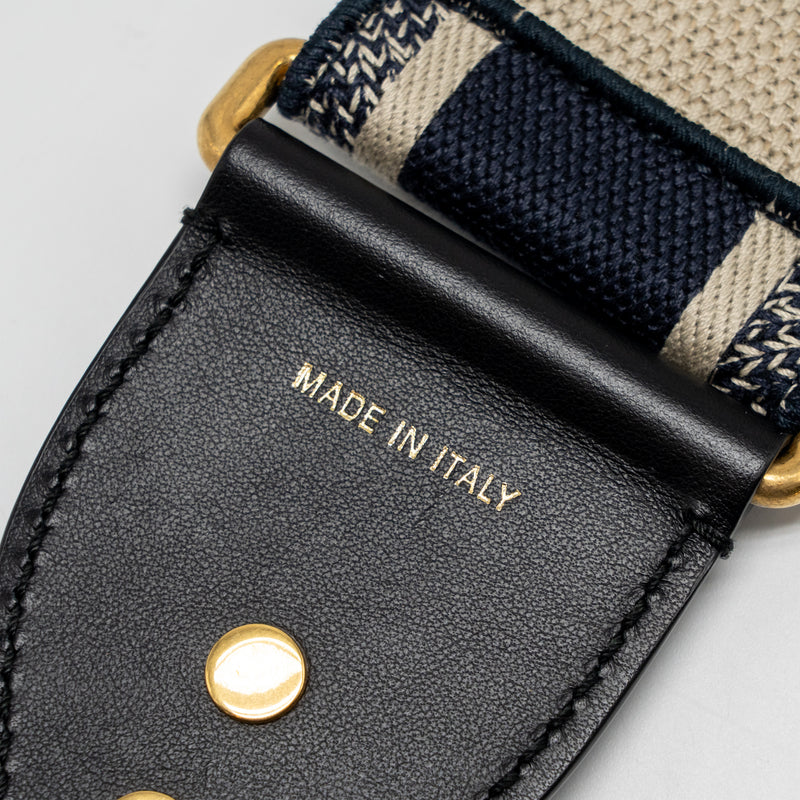 Dior shoulder strap oblique canvas blue GHW