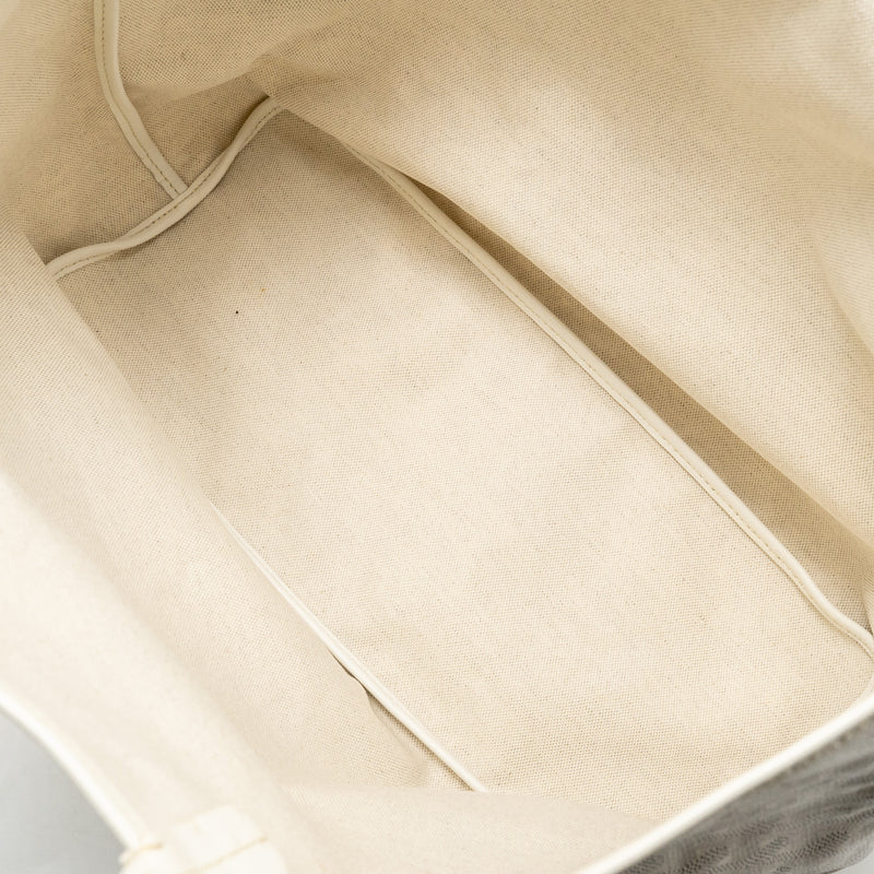 Goyard Saint Louis PM Tote Limited Edition Goyardine Canvas/Calfskin White/Blue/Yellow SHW