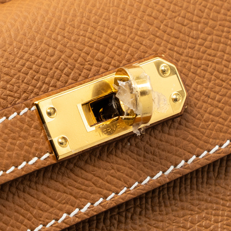 Hermes kelly sellier en desordre 20 epsom gold GHW stamp U