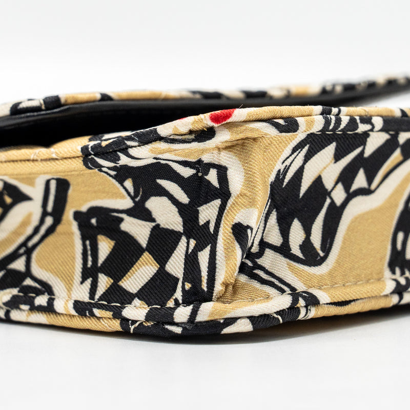 Chanel Mini Clutch With Chain Fabric Multicolour LGHW (Microchip)
