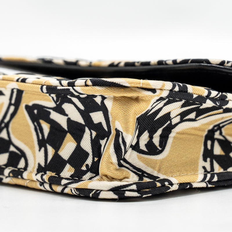 Chanel Mini Clutch With Chain Fabric Multicolour LGHW (Microchip)