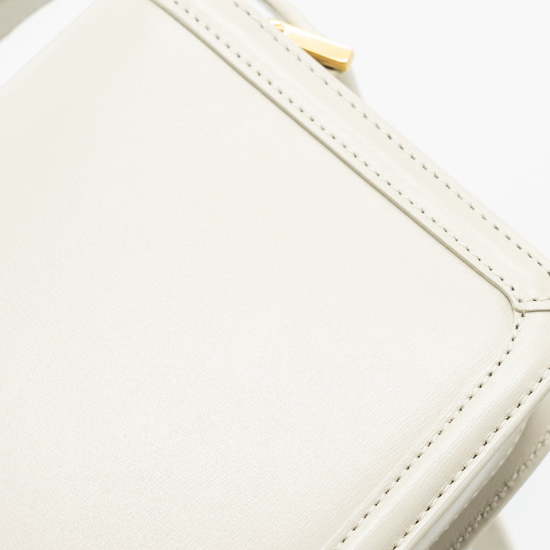 Saint Laurent Small Solferino Satchel Crossbody Bag White GHW