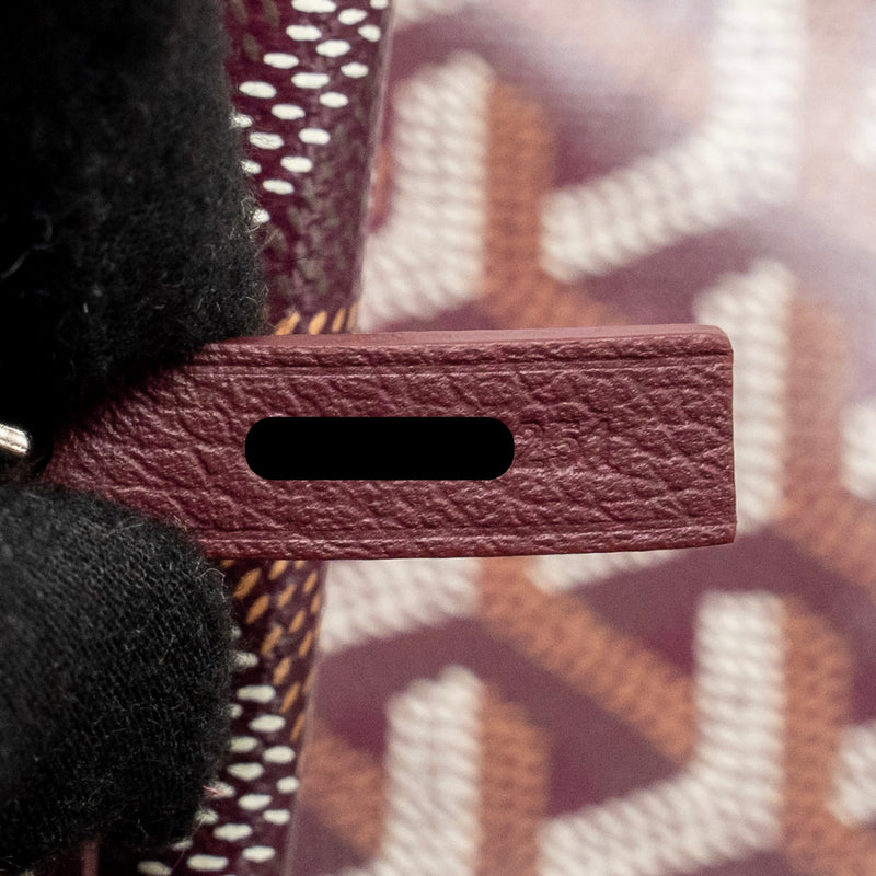 Goyard Boheme Hobo PM Bag Goyardine Canvas/Calfskin Burgundy SHW