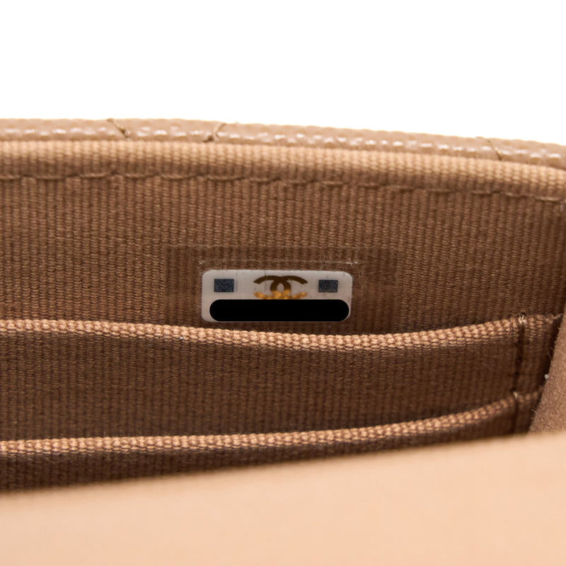Chanel Mini Flap Bag Caviar Beige GHW (Microchip)