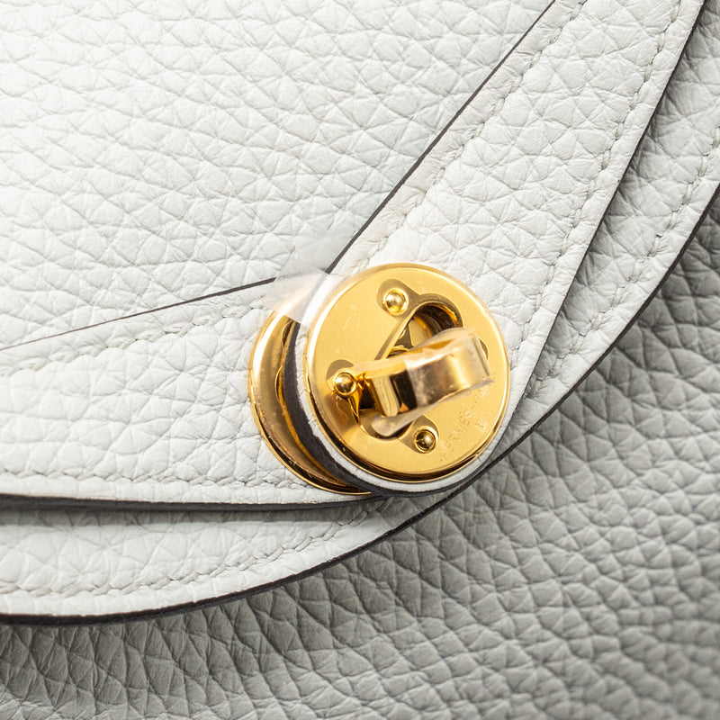 Hermes Mini Lindy II Clemence Gris Platine GHW Stamp K
