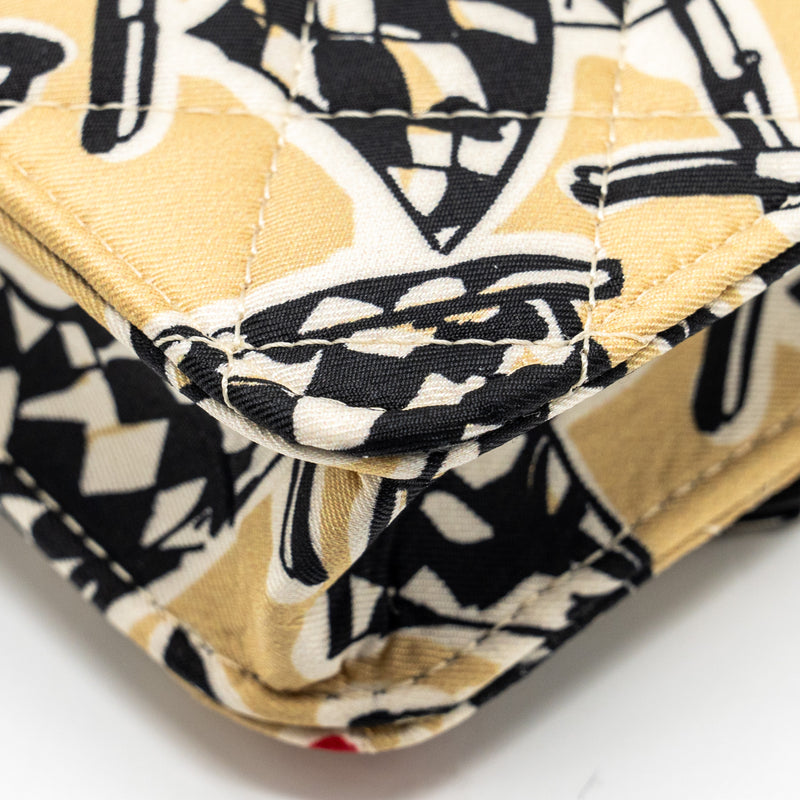 Chanel Mini Clutch With Chain Fabric Multicolour LGHW (Microchip)