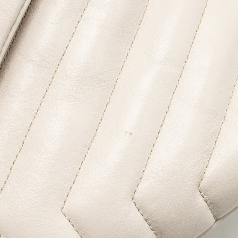 Saint Laurent/YSL Medium Lou Lou Bag Calfskin White SHW
