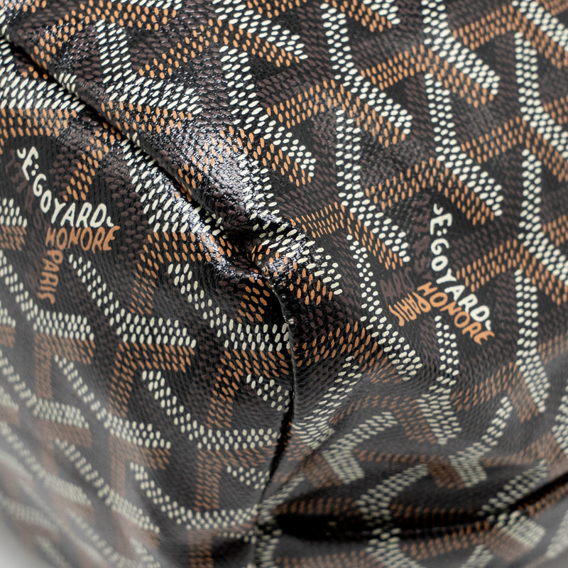 Goyard Boheme Hobo Bag Goyardine Canvas/Calfskin Black SHW