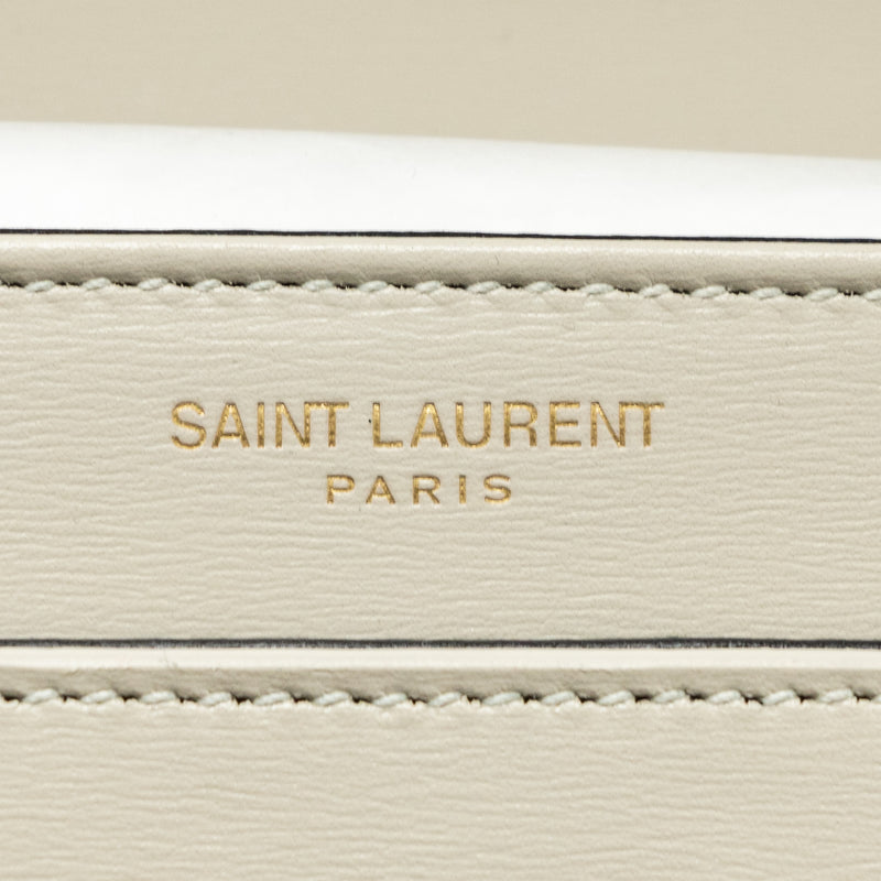 Saint Laurent Small Solferino Satchel Crossbody Bag White GHW