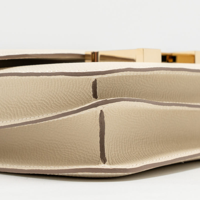 Hermes Mini Constance Epsom craie LGHW Stamp W