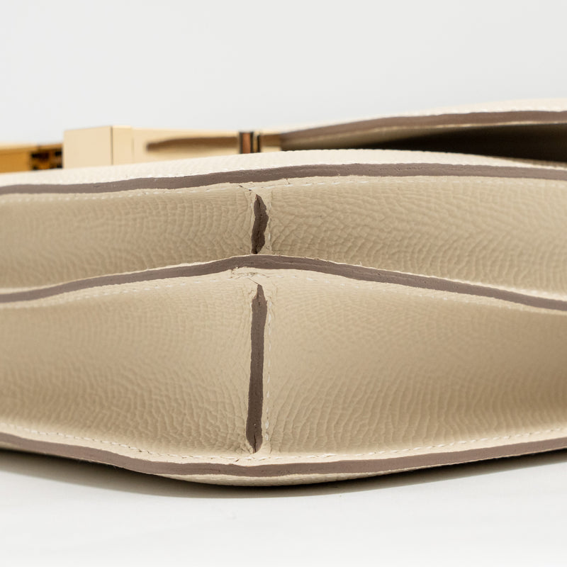 Hermes Mini Constance Epsom craie LGHW Stamp W