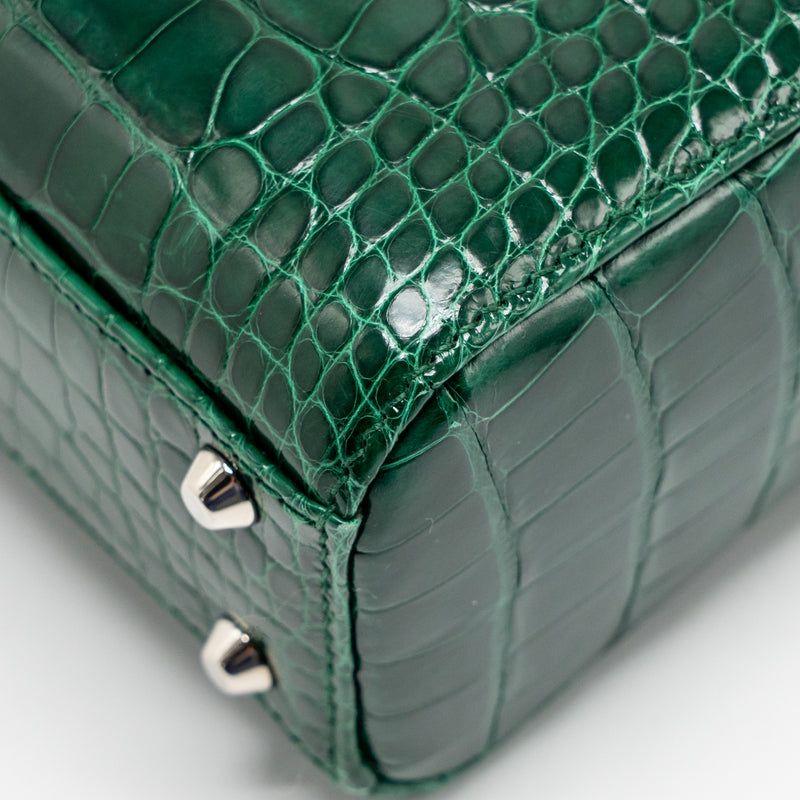 Dior Mini Lady Dior Crocodile Green SHW
