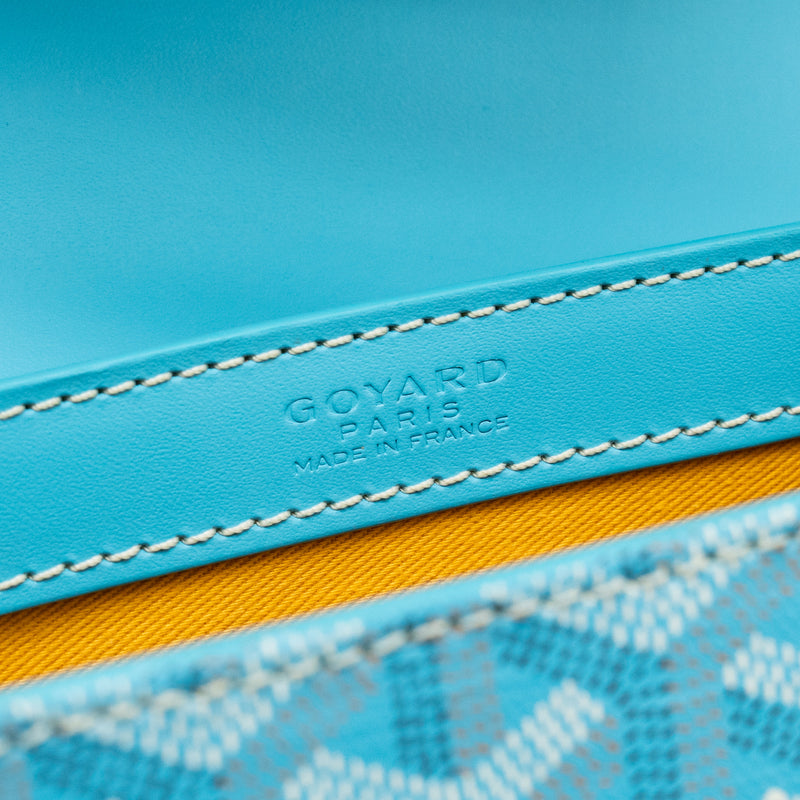 Goyard Saigon PM Bag Limited Edition Goyardine Canvas/Calfskin Blue SHW