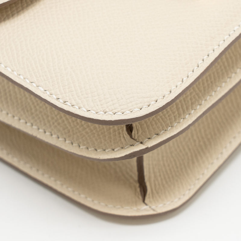 Hermes Mini Constance Epsom craie LGHW Stamp W