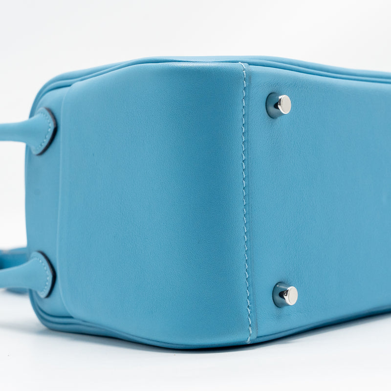 Hermes Mini Lindy Swift Blue de Nord SHW Stamp Y