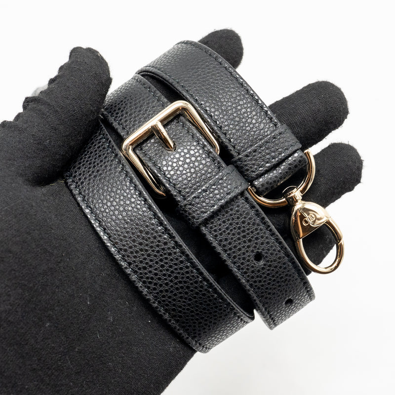 Dior Small Lady Dior Bag Grained Cannage Calfskin Black LGHW