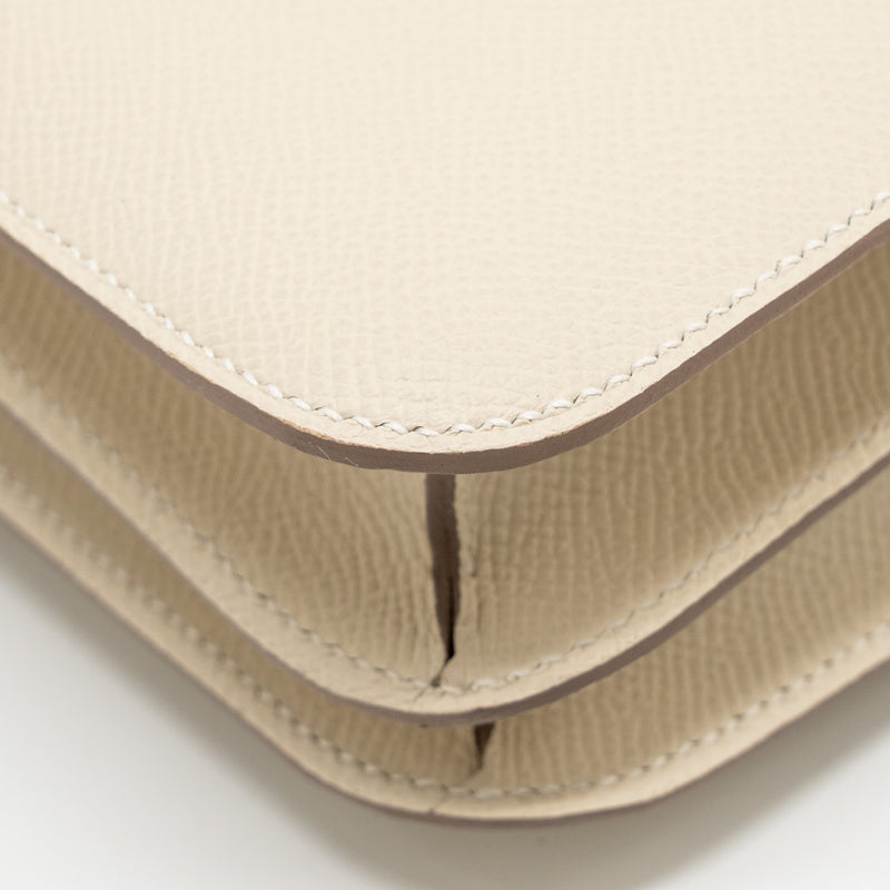 Hermes Mini Constance Epsom craie LGHW Stamp W
