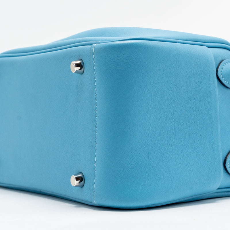 Hermes Mini Lindy Swift Blue de Nord SHW Stamp Y