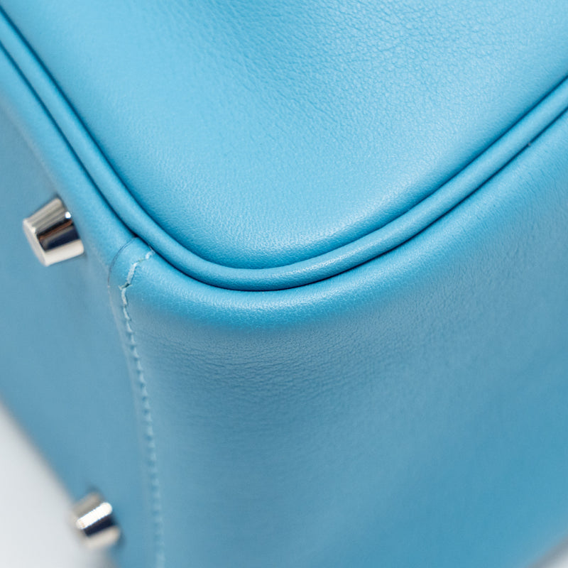 Hermes Mini Lindy Swift Blue de Nord SHW Stamp Y