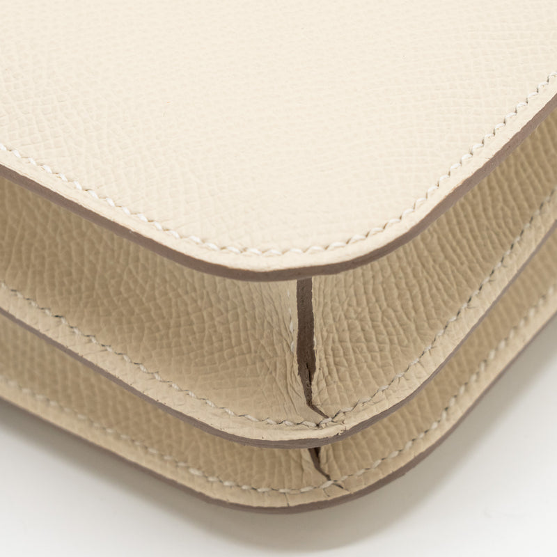Hermes Mini Constance Epsom craie LGHW Stamp W