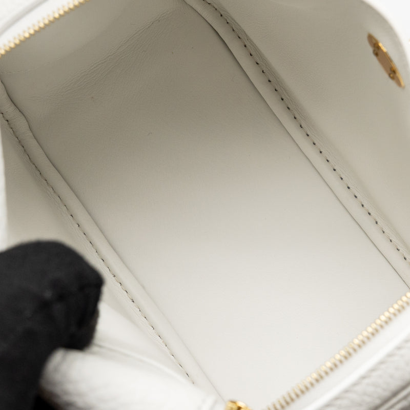 Hermes Mini Lindy clemence New White GHW stamp W