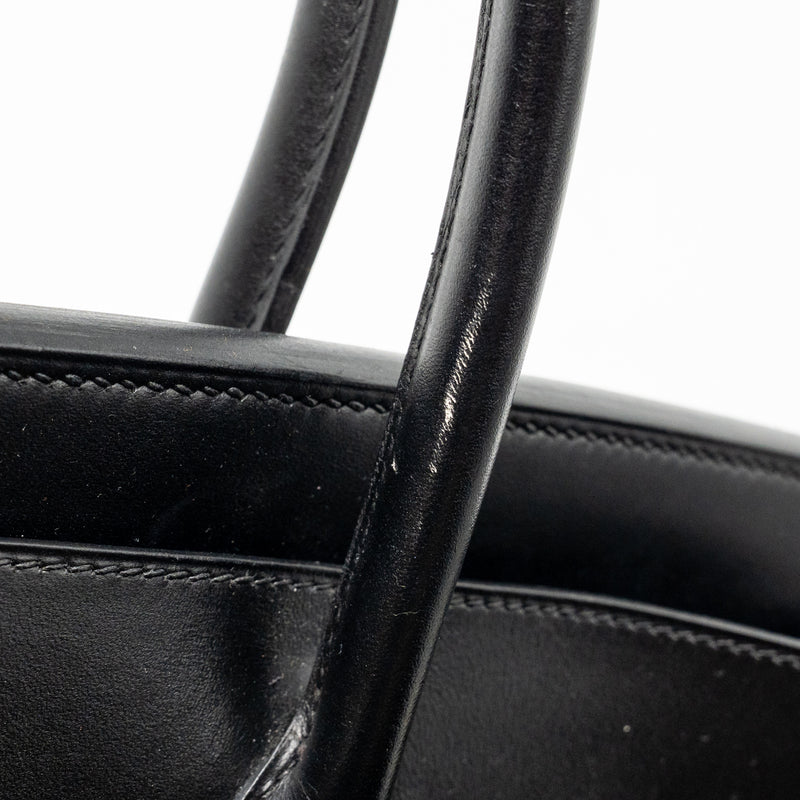 Hermes Birkin 35 Box Black SHW Stamp Square I