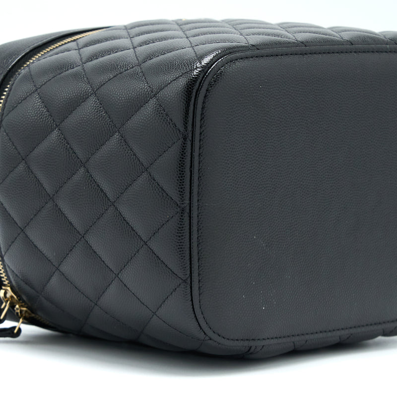 Chanel Top Handle Vanity Case Caviar Black LGHW