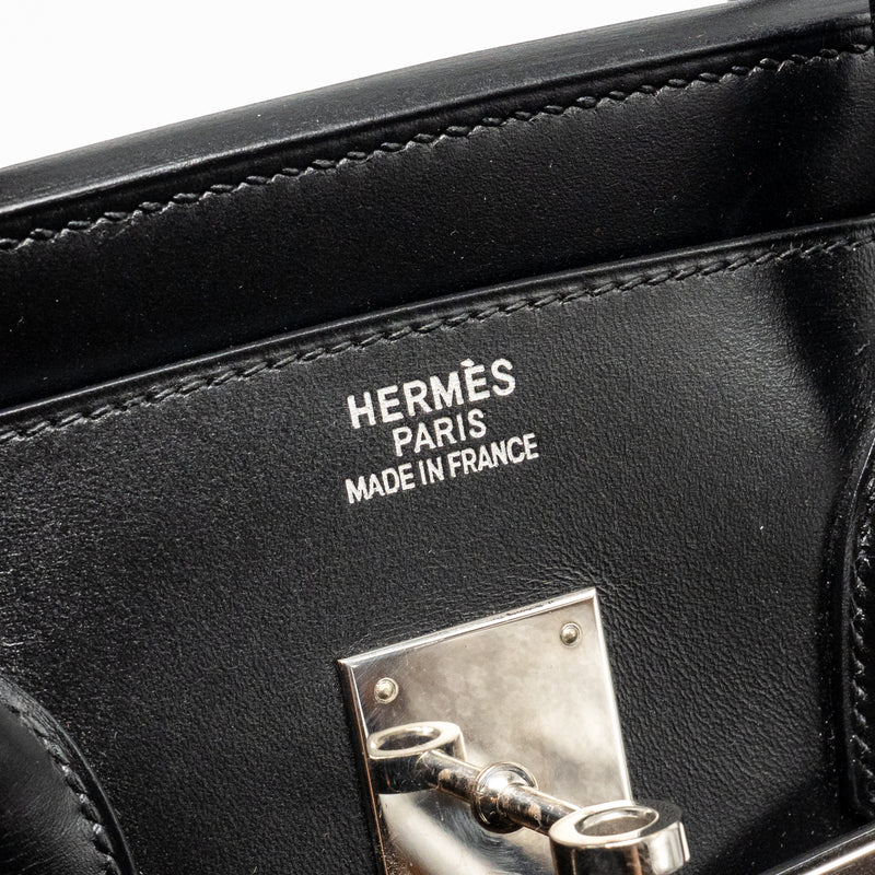 Hermes Birkin 35 Box Black SHW Stamp Square I
