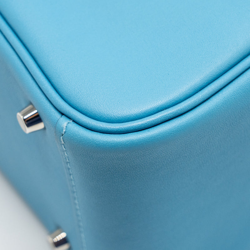 Hermes Mini Lindy Swift Blue de Nord SHW Stamp Y