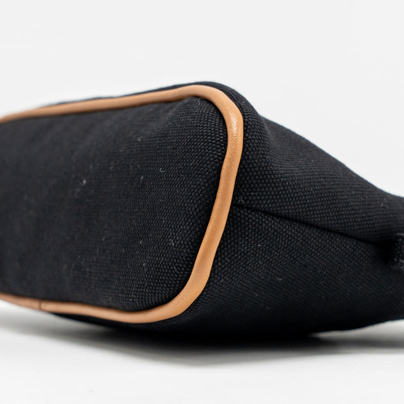 Hermes Bolide case, mini model cotton black/orange SHW