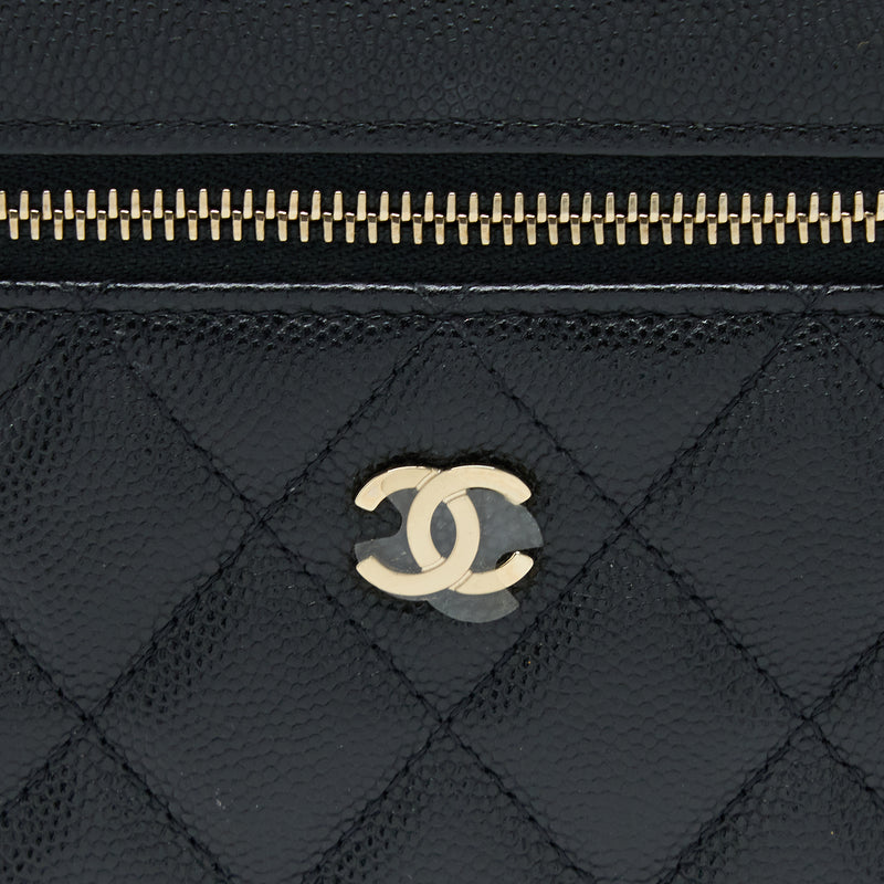 Chanel Top Handle Vanity Case Caviar Black LGHW