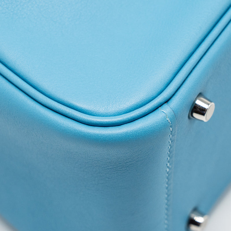 Hermes Mini Lindy Swift Blue de Nord SHW Stamp Y