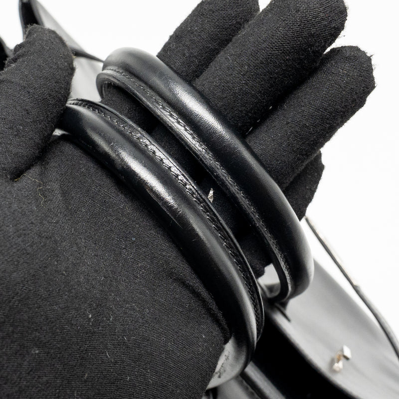 Hermes Birkin 35 Box Black SHW Stamp Square I