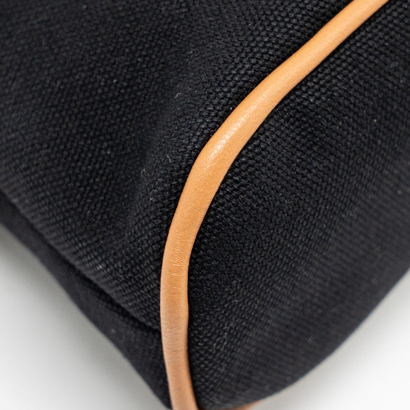 Hermes Bolide case, mini model cotton black/orange SHW